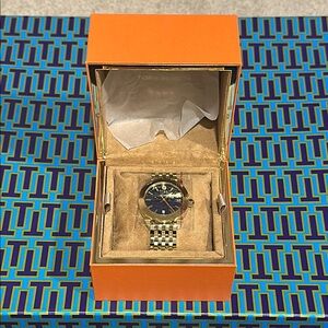 Tory Burch Luxury Gold and Navy Watch